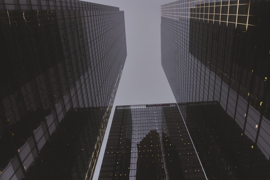 Consumer and retail sector — modern city buildings