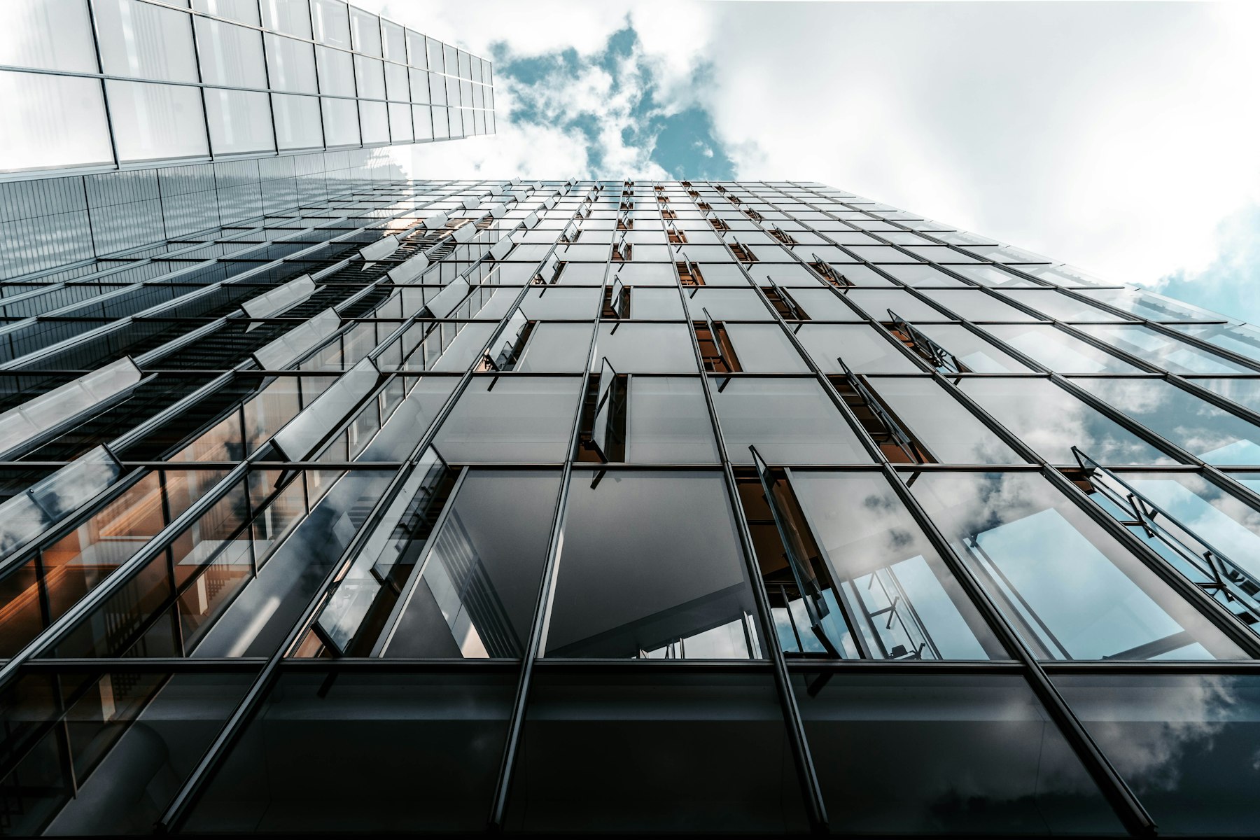 Real estate sector — glass office tower